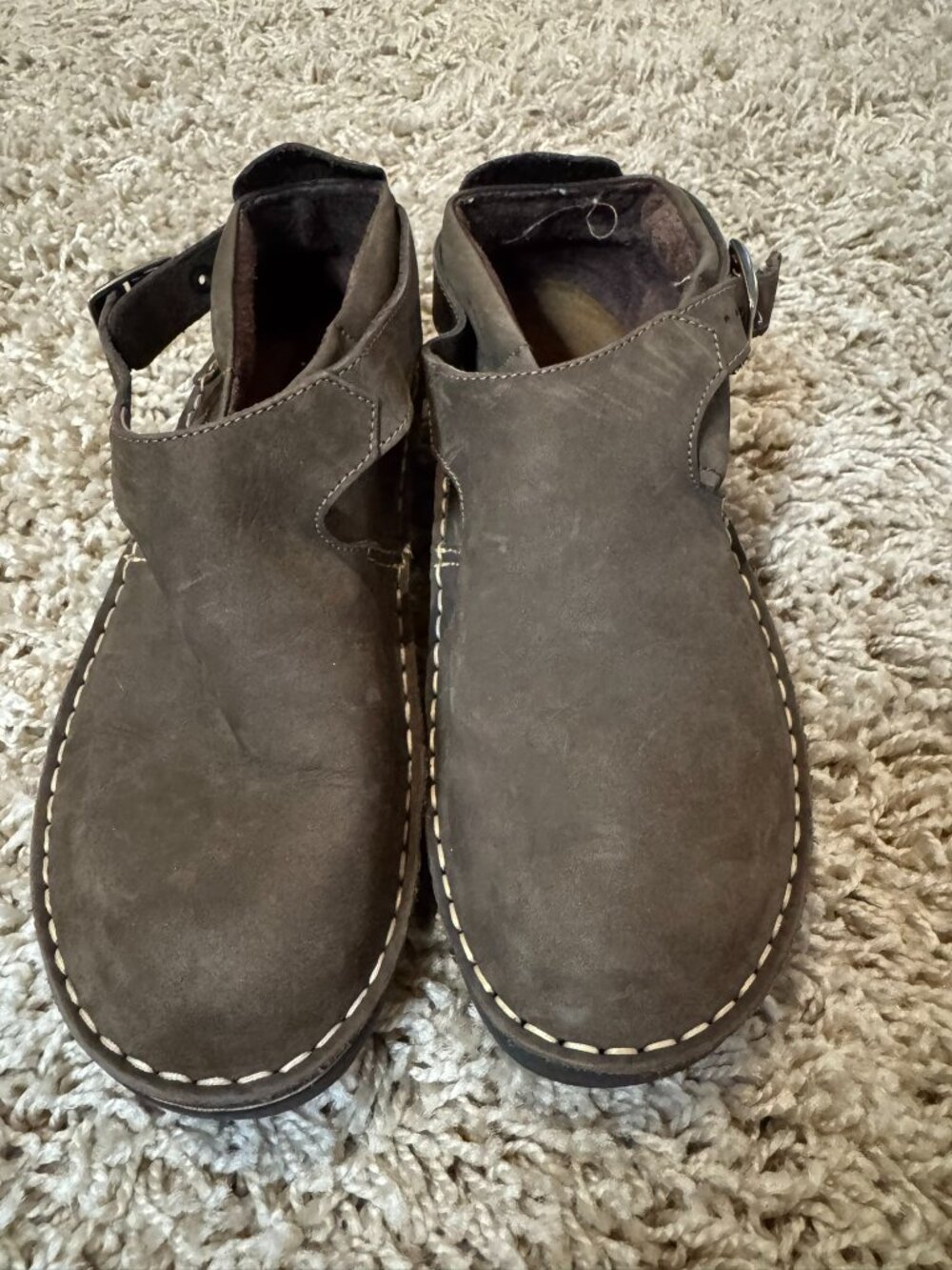 Naot Leather Ankle Boot Size 40 (US Size 9) Buckled Slip-On Shoes - Picture 4 of 6